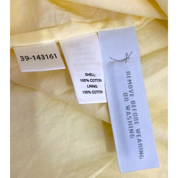 Ann Taylor Factory Sleeveless Striped Yellow Faux Wrap V-Neckline Top Size 10 - Picture 11 of 13